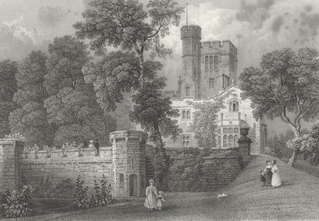 BUILDINGS. St Clare Lord Vernon-Bartlett c1840 old antique print picture